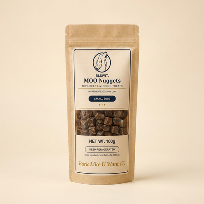 BLUWIT MOO Nuggets - Small Dog 100g